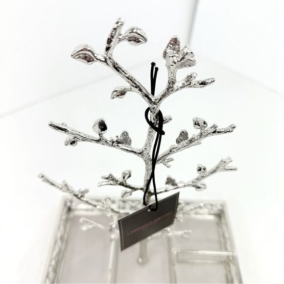 Christian Siriano NY Silver Tone Tray and Tree Jewelry Organizer Stand NEW - Picture 4 of 12
